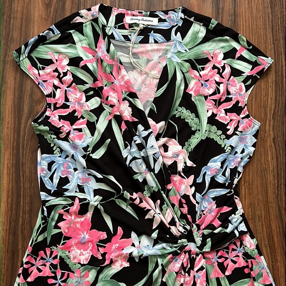 Tommy Bahama Clara Orchid Isle Faux Wrap Dress - Picture 5 of 12